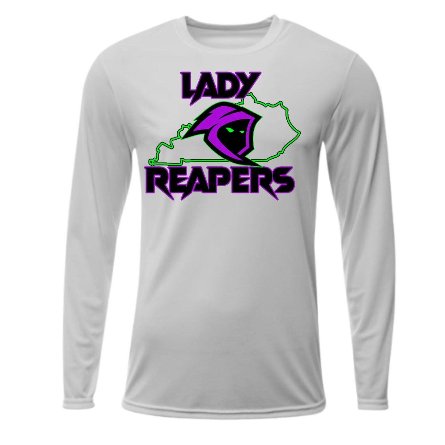 Lady Reapers ADULT A4 Performance Long Sleeve T-Shirt (Silver)