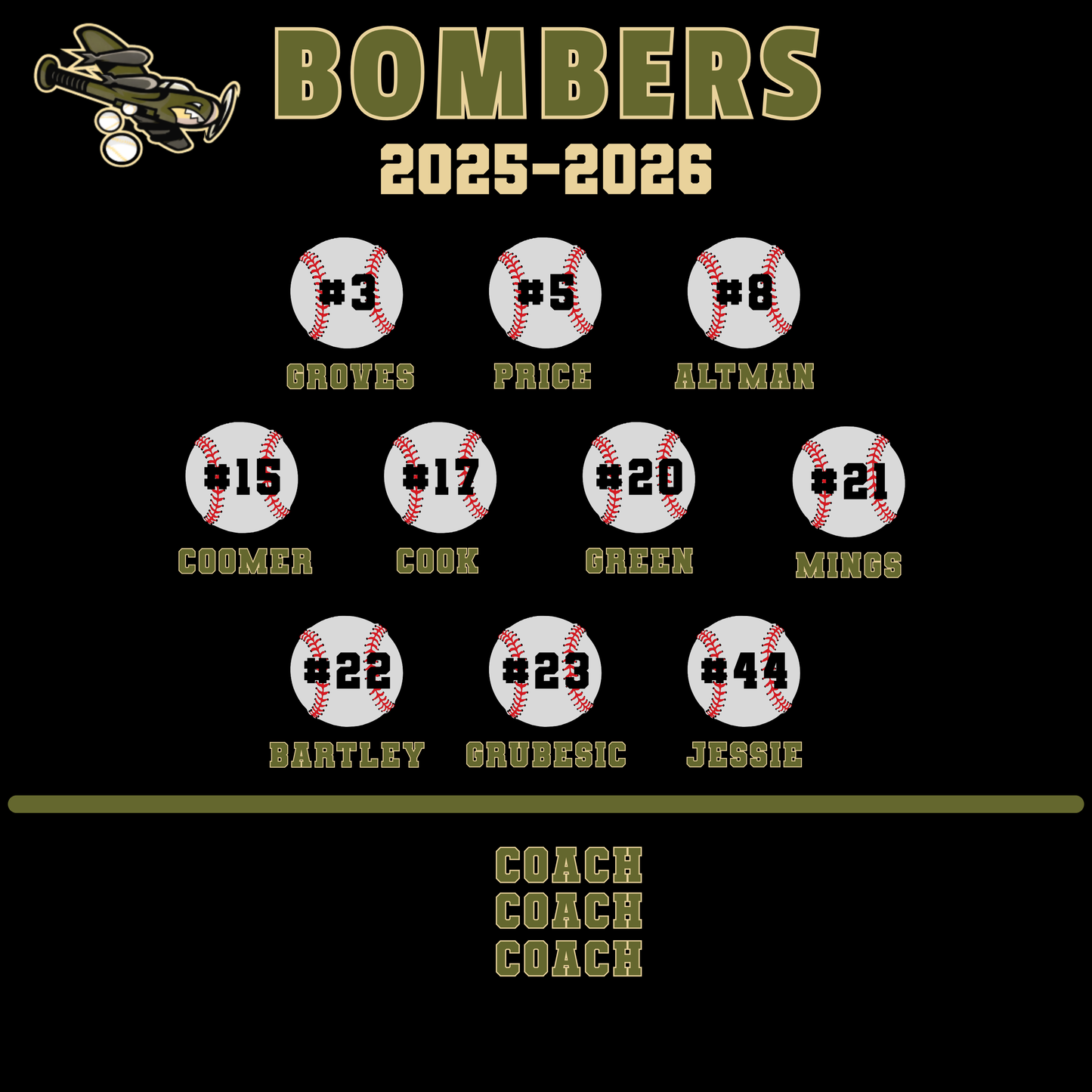 Bombers Baseball Spirit Wear