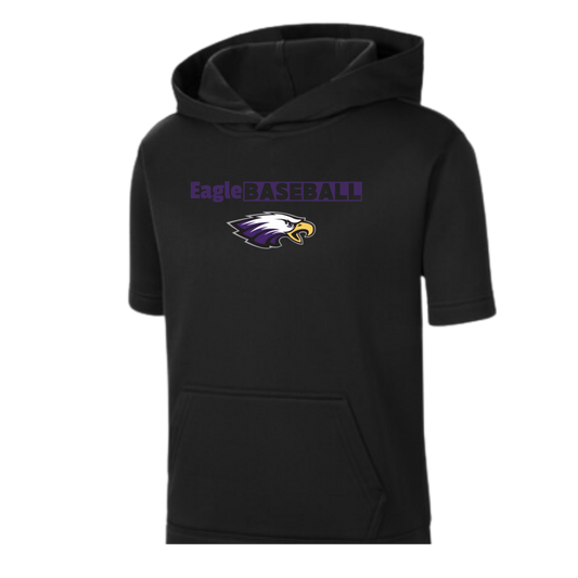 Campbellsville Eagles Mascot Performance Short Sleeve Hooded Sweatshirt