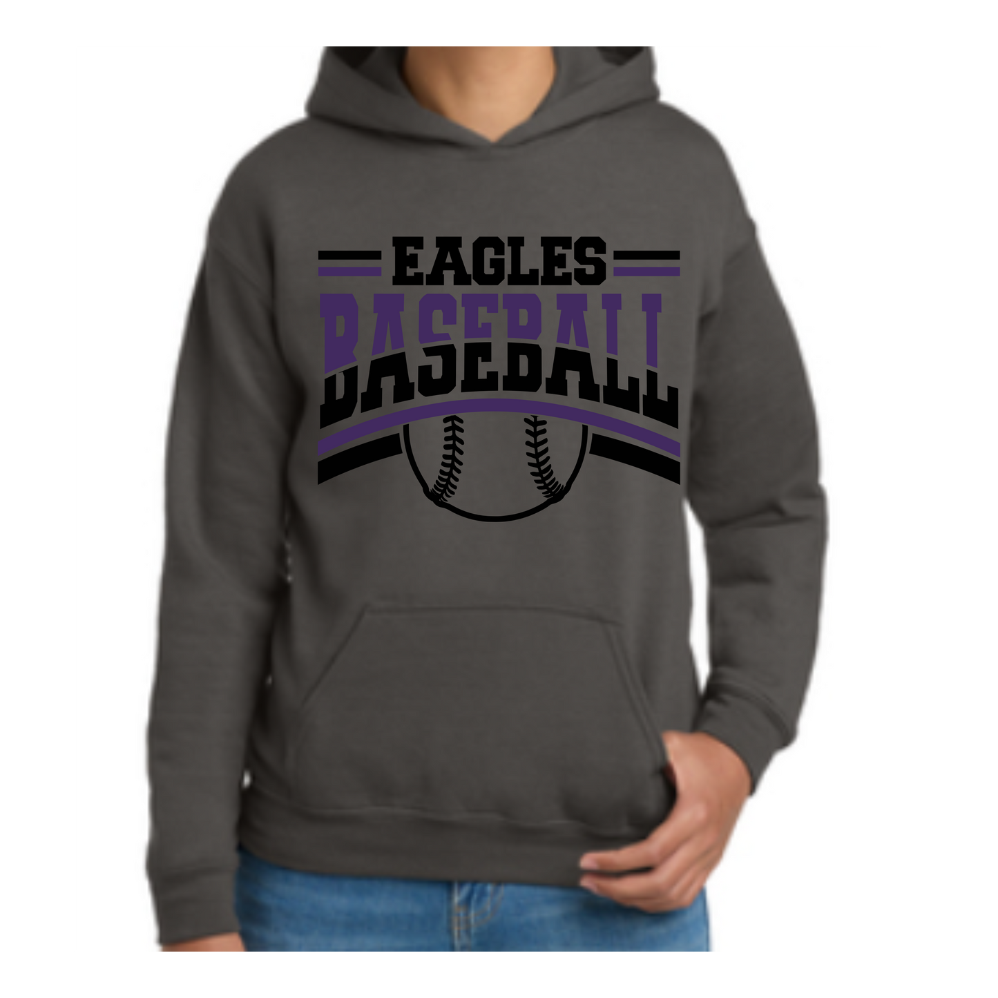 Eagle Baseball Hoodie- Gildan
