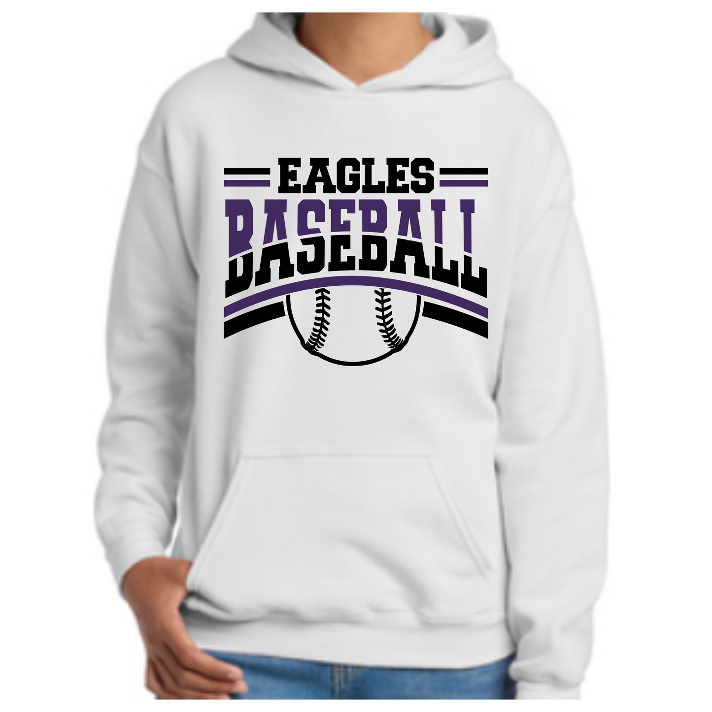 Eagle Baseball Hoodie- Gildan