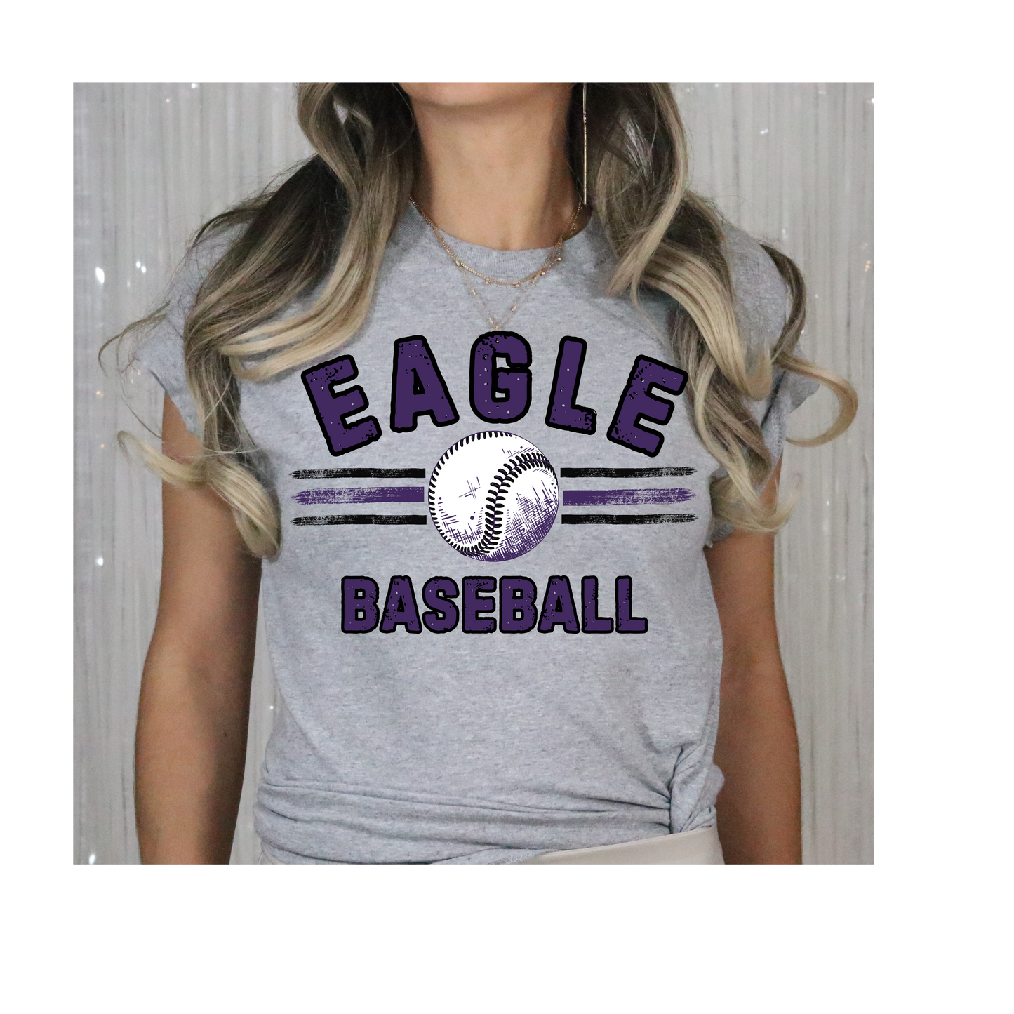 Vintage Eagle Baseball Tee -Gildan