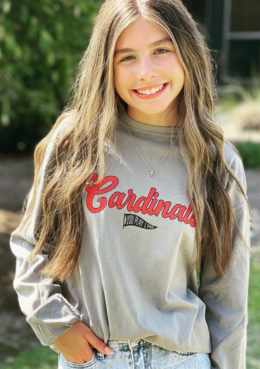 You Play I Pray Game Day Flag Long Sleeve Tee