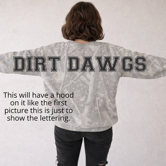 Camo Dirt Dawg Mascot Hoodie