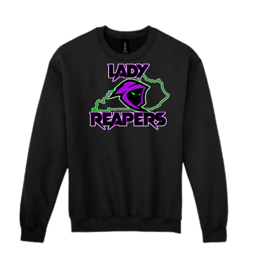 Lady Reapers ADULT Gildan Soft Style Crewneck Sweatshirt (Black)