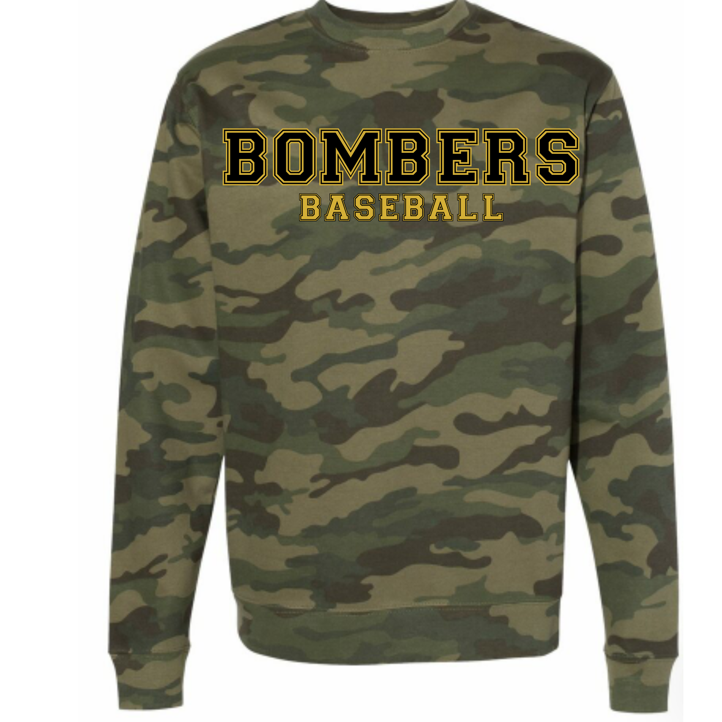 Adult Camo Bomber Baseball Hoodie