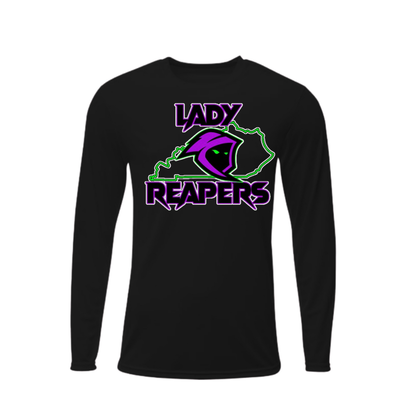 Lady Reapers ADULT A4 Performance  Long Sleeve T-Shirt (Black)