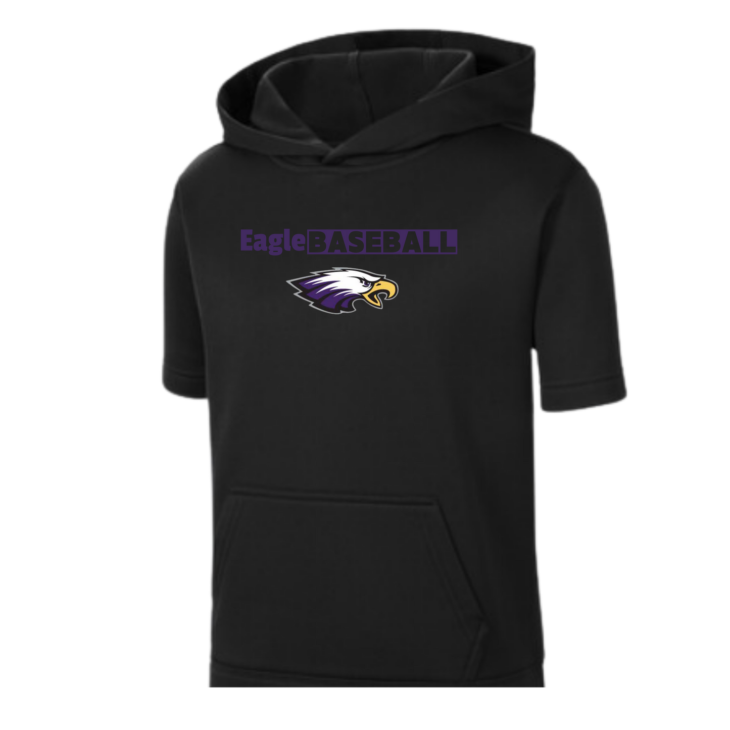 Campbellsville Eagles Mascot Performance Short Sleeve Hooded Sweatshirt