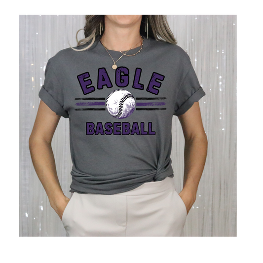 Vintage Eagle Baseball Tee -Gildan