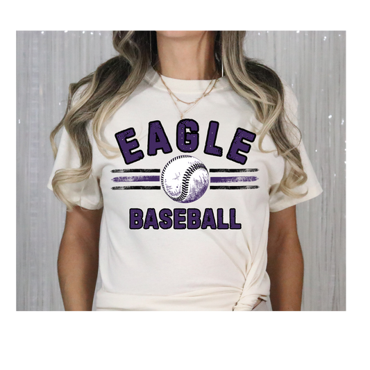 Vintage Eagle Baseball Tee -Gildan