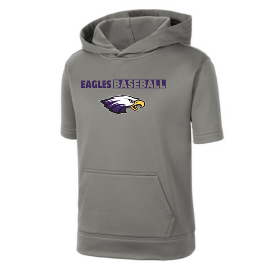 Campbellsville Eagles Mascot Performance Short Sleeve Hooded Sweatshirt