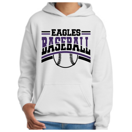 Eagle Baseball Hoodie-  Gildan