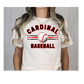 Vintage Cardinal Baseball Tee -Gildan