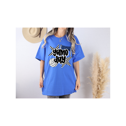 Retro Game Day Volleyball Tee- Gildan