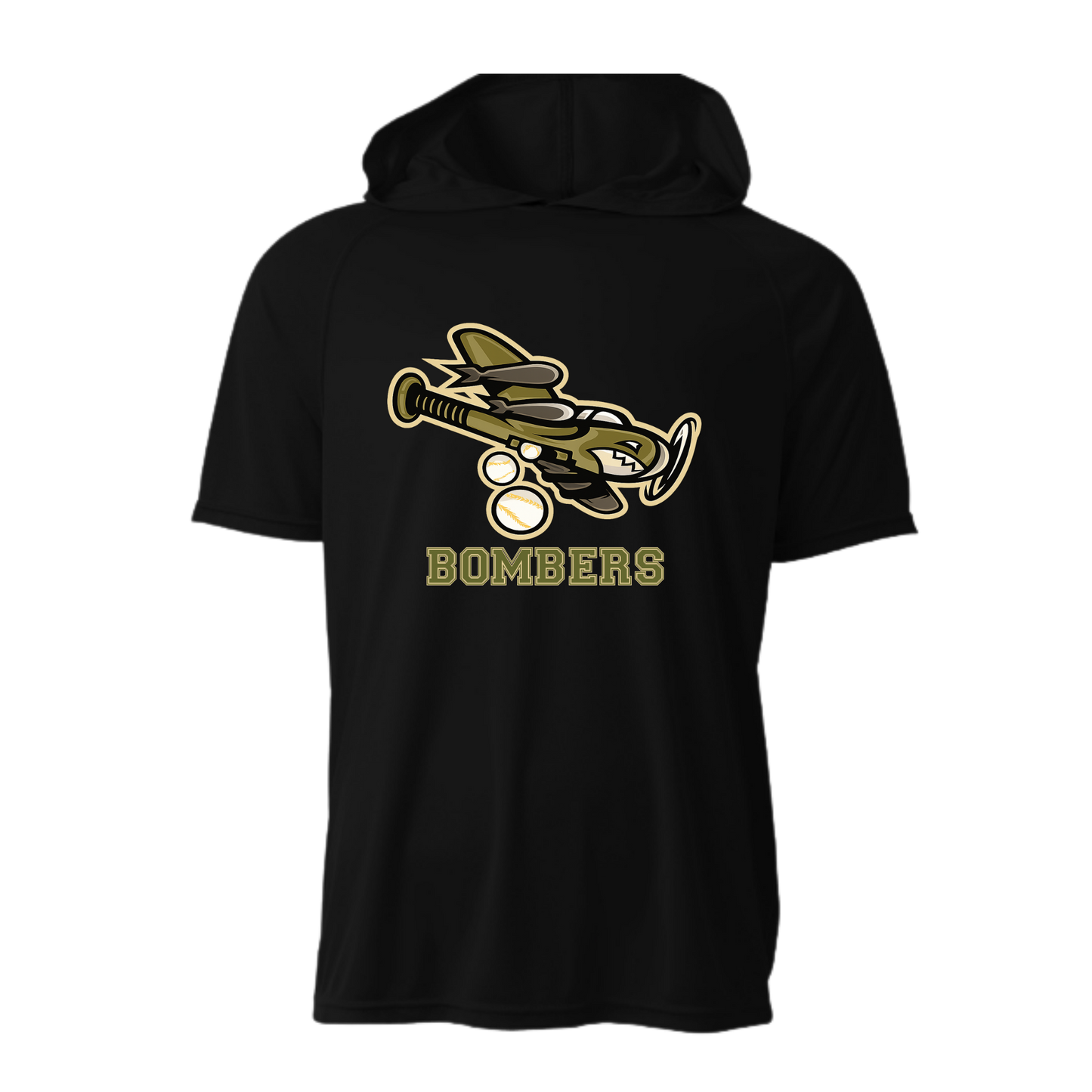 Plane Short Sleeve Hooded Sweatshirt