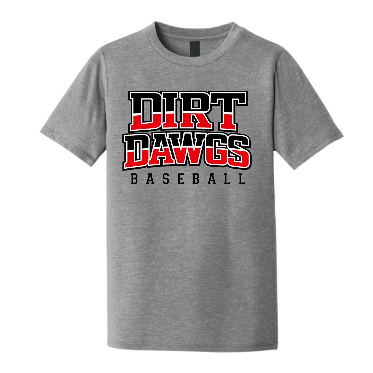 Dirt Dawgs Bold  District Tee  Crewneck Logo Tee