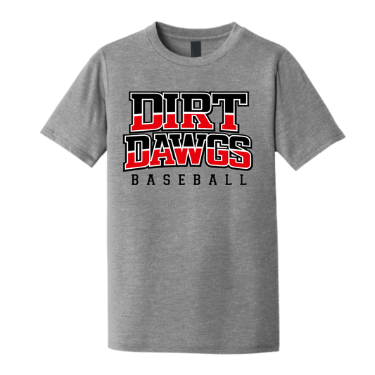 Dirt Dawgs Bold District Tee Crewneck Logo Tee