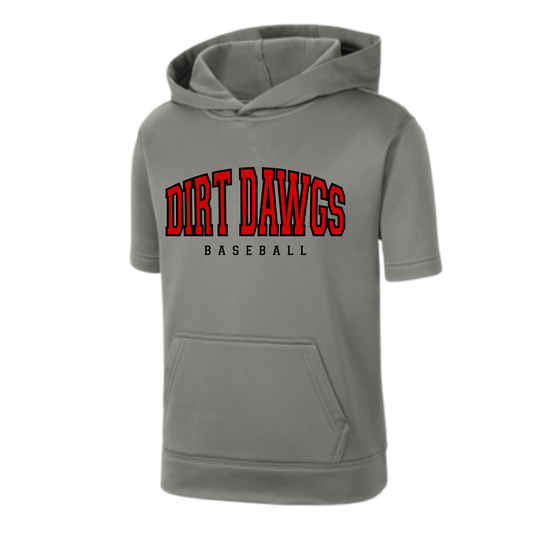 Dirt Dawgs Baseball Short Sleeve Hooded Sweatshirt and Tee Shirt