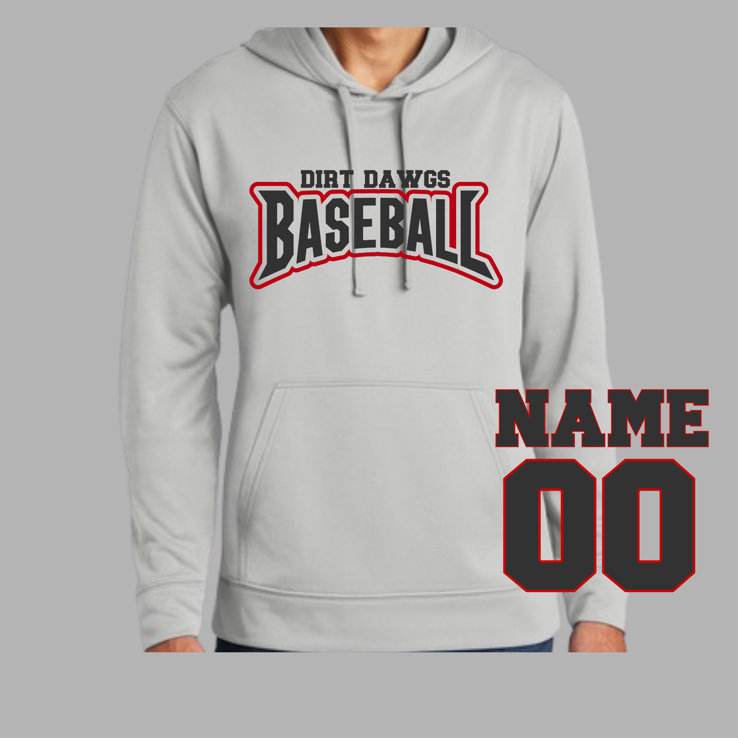 Outlined Baseball Performance Hoodie and Tee