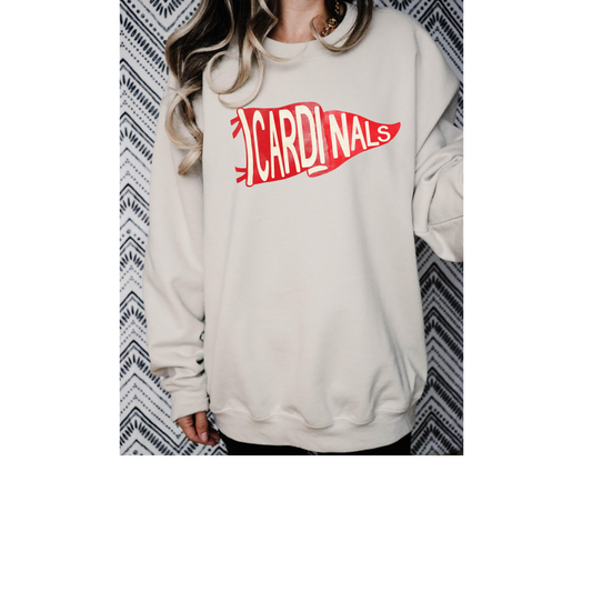 Cardinals Pennant Crewneck-Comfort Colors