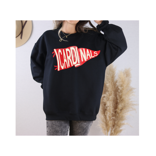 Cardinals Pennant Crewneck-Comfort Colors